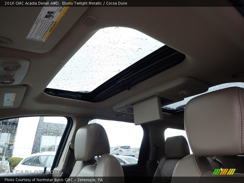 Ebony Twilight Metallic / Cocoa Dune 2016 GMC Acadia Denali AWD
