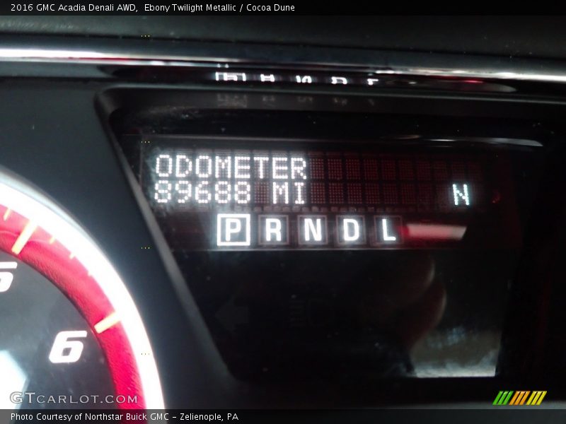 Ebony Twilight Metallic / Cocoa Dune 2016 GMC Acadia Denali AWD