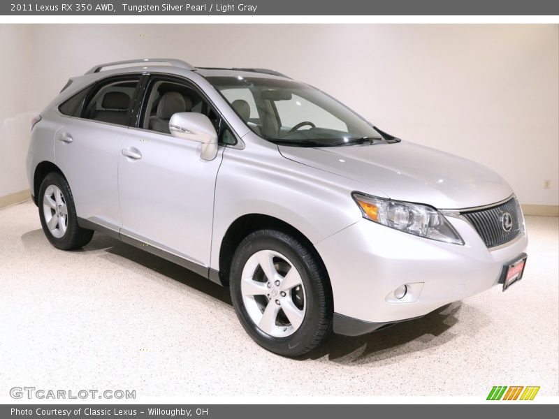 Tungsten Silver Pearl / Light Gray 2011 Lexus RX 350 AWD