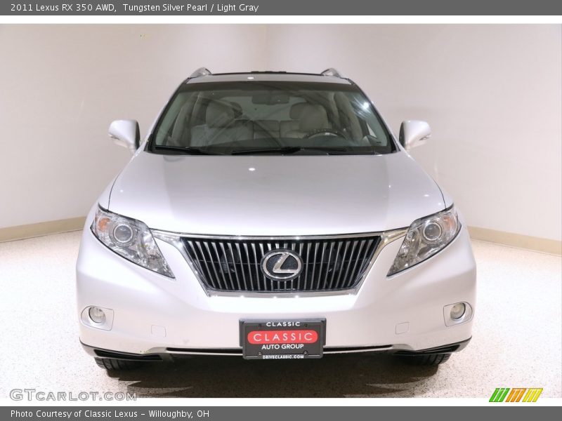 Tungsten Silver Pearl / Light Gray 2011 Lexus RX 350 AWD
