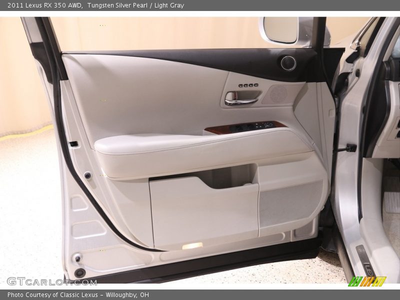 Tungsten Silver Pearl / Light Gray 2011 Lexus RX 350 AWD