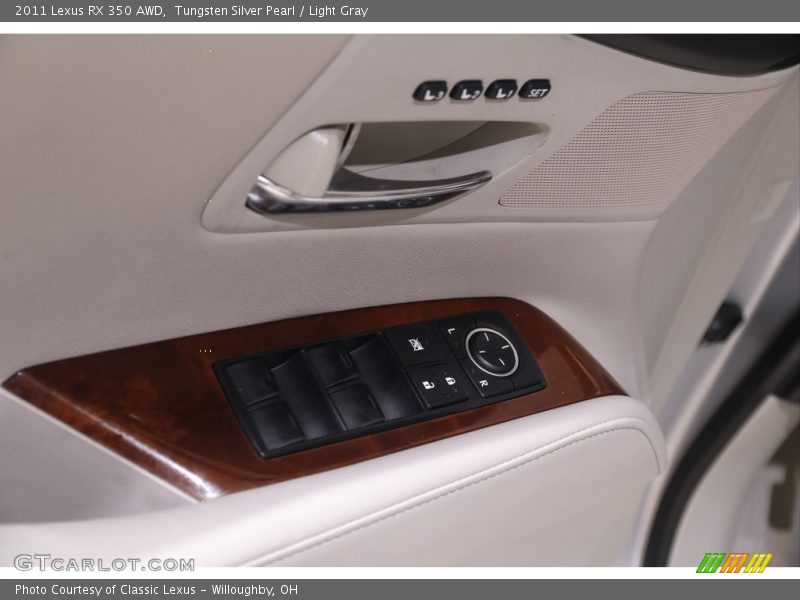 Tungsten Silver Pearl / Light Gray 2011 Lexus RX 350 AWD