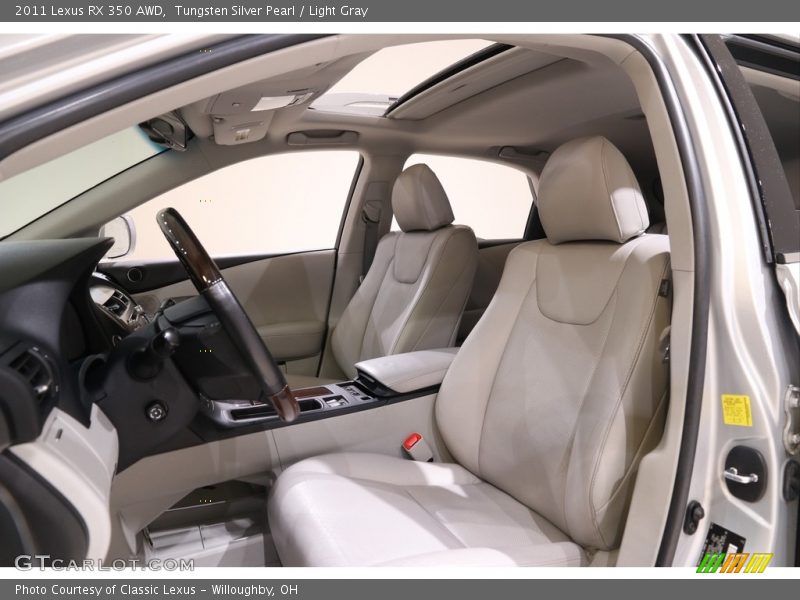 Tungsten Silver Pearl / Light Gray 2011 Lexus RX 350 AWD
