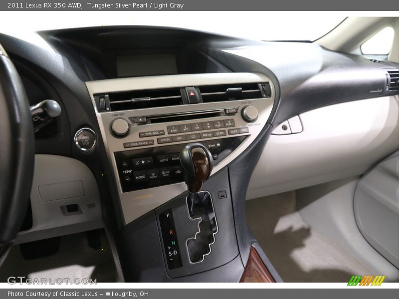 Tungsten Silver Pearl / Light Gray 2011 Lexus RX 350 AWD