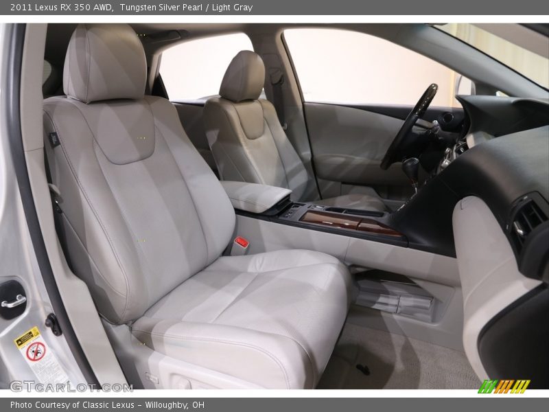 Tungsten Silver Pearl / Light Gray 2011 Lexus RX 350 AWD