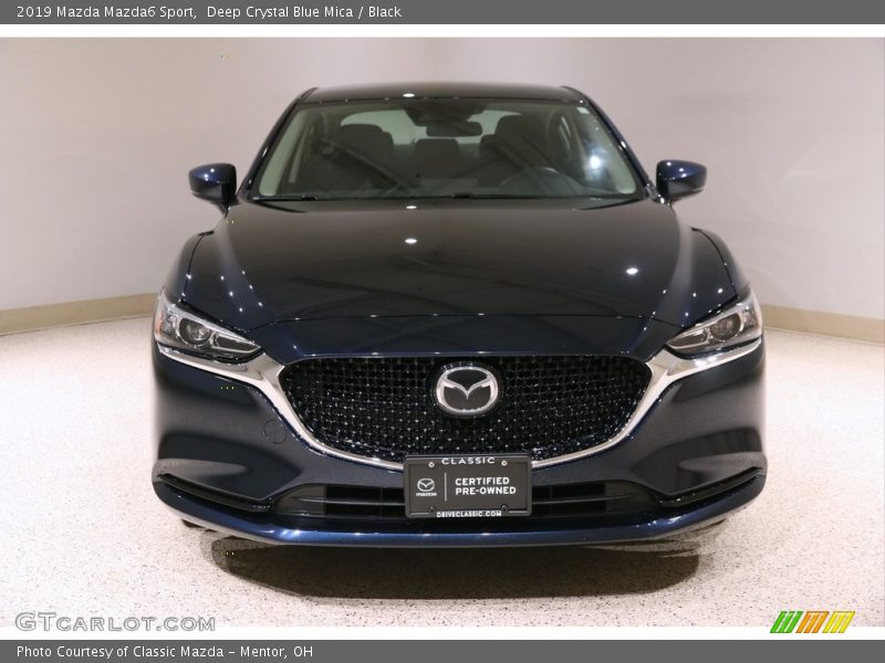 Deep Crystal Blue Mica / Black 2019 Mazda Mazda6 Sport