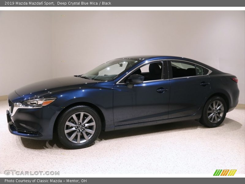 Deep Crystal Blue Mica / Black 2019 Mazda Mazda6 Sport