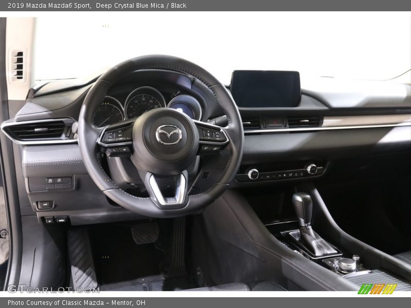 Deep Crystal Blue Mica / Black 2019 Mazda Mazda6 Sport