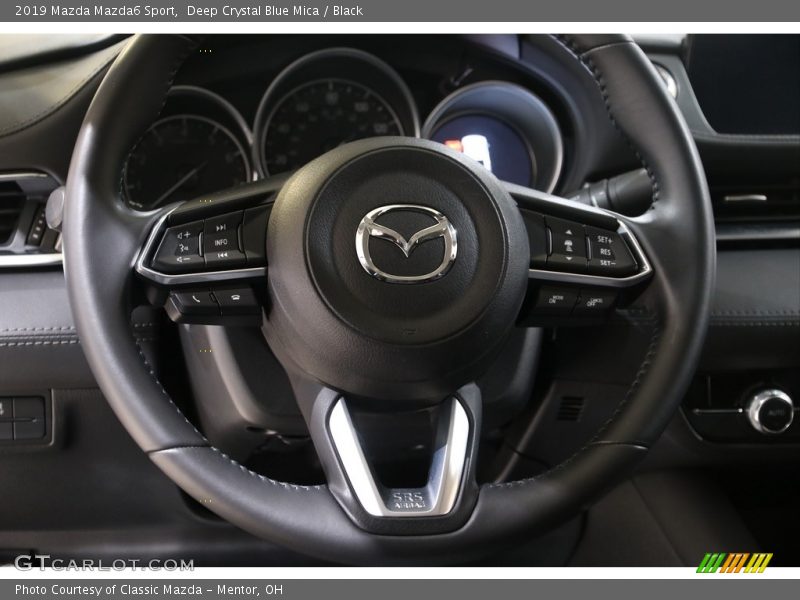 Deep Crystal Blue Mica / Black 2019 Mazda Mazda6 Sport