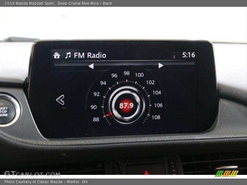 Deep Crystal Blue Mica / Black 2019 Mazda Mazda6 Sport