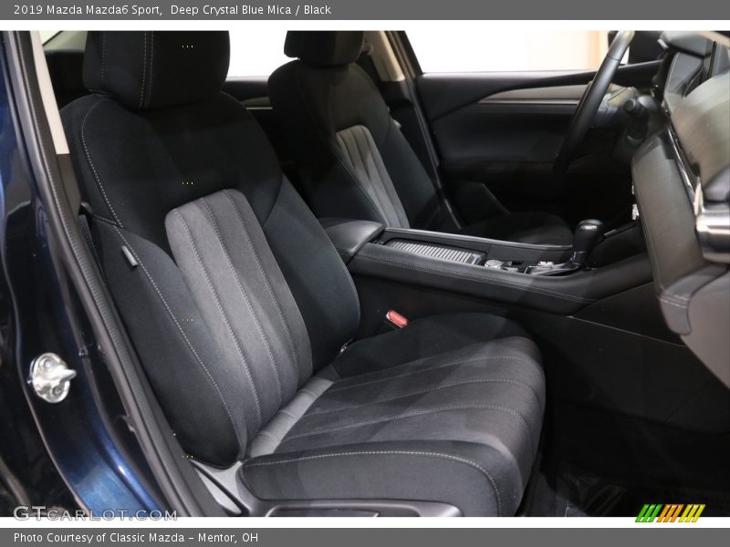 Deep Crystal Blue Mica / Black 2019 Mazda Mazda6 Sport