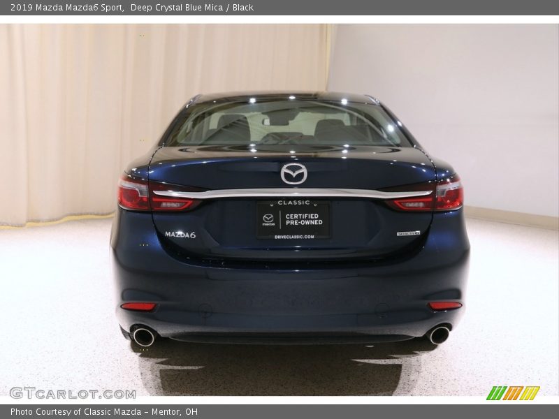 Deep Crystal Blue Mica / Black 2019 Mazda Mazda6 Sport