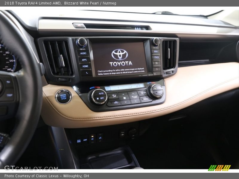 Blizzard White Pearl / Nutmeg 2018 Toyota RAV4 Limited AWD