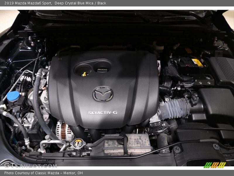 Deep Crystal Blue Mica / Black 2019 Mazda Mazda6 Sport