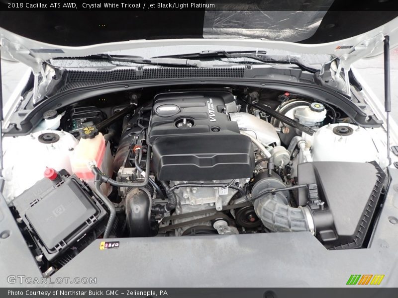 Crystal White Tricoat / Jet Black/Light Platinum 2018 Cadillac ATS AWD