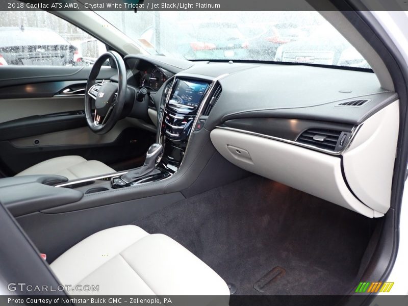 Crystal White Tricoat / Jet Black/Light Platinum 2018 Cadillac ATS AWD