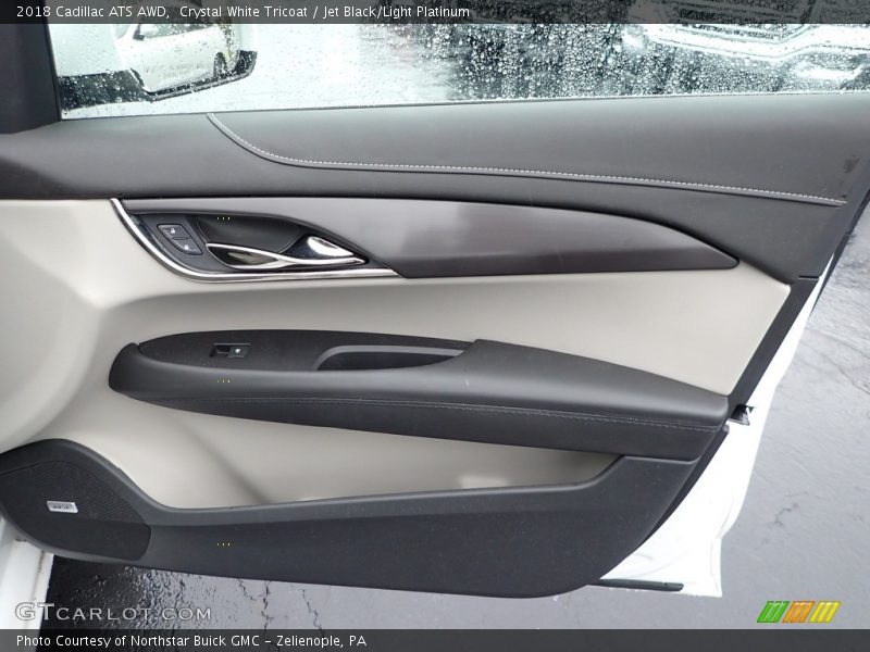 Crystal White Tricoat / Jet Black/Light Platinum 2018 Cadillac ATS AWD