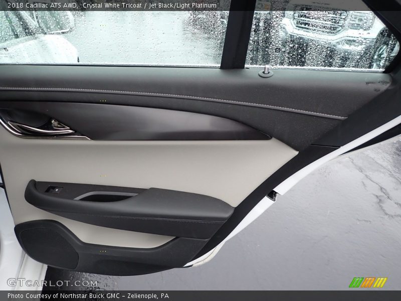 Crystal White Tricoat / Jet Black/Light Platinum 2018 Cadillac ATS AWD