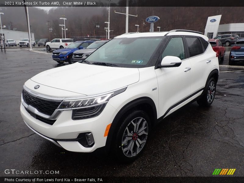 Clear White / Black 2021 Kia Seltos SX Turbo AWD