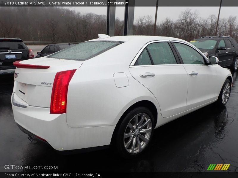 Crystal White Tricoat / Jet Black/Light Platinum 2018 Cadillac ATS AWD