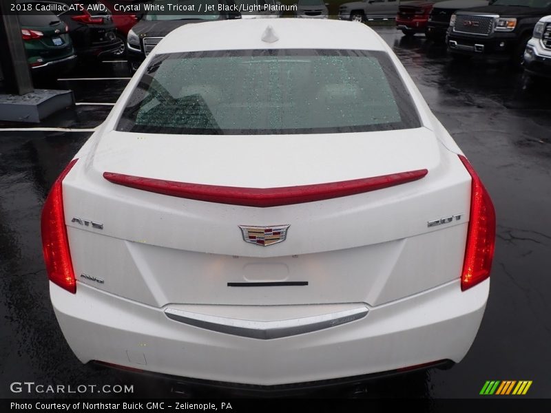 Crystal White Tricoat / Jet Black/Light Platinum 2018 Cadillac ATS AWD