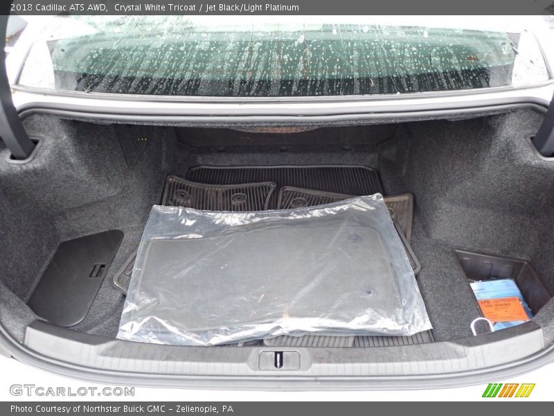 Crystal White Tricoat / Jet Black/Light Platinum 2018 Cadillac ATS AWD