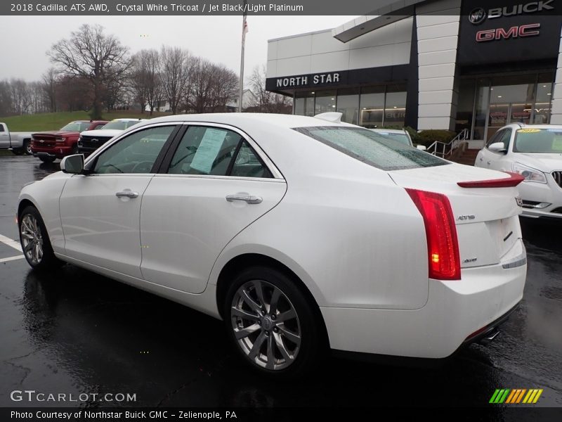 Crystal White Tricoat / Jet Black/Light Platinum 2018 Cadillac ATS AWD