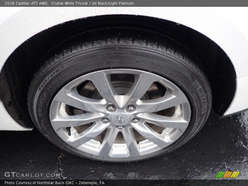 Crystal White Tricoat / Jet Black/Light Platinum 2018 Cadillac ATS AWD