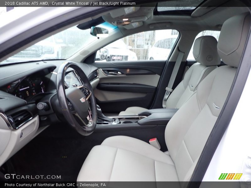 Crystal White Tricoat / Jet Black/Light Platinum 2018 Cadillac ATS AWD