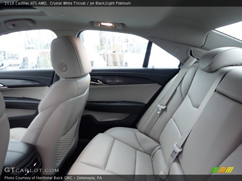 Crystal White Tricoat / Jet Black/Light Platinum 2018 Cadillac ATS AWD