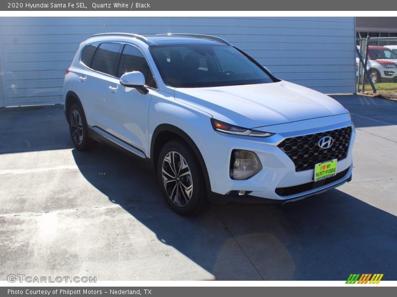 Quartz White / Black 2020 Hyundai Santa Fe SEL