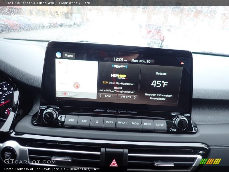 Clear White / Black 2021 Kia Seltos SX Turbo AWD