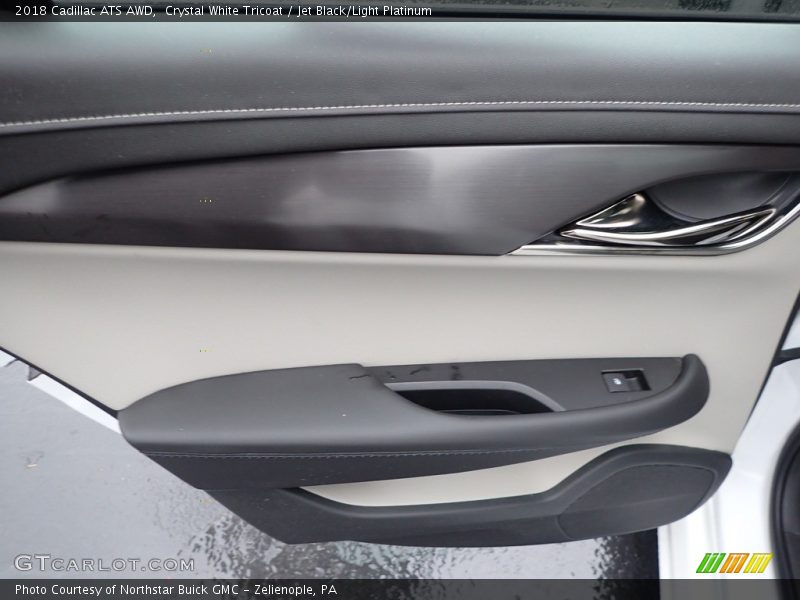Crystal White Tricoat / Jet Black/Light Platinum 2018 Cadillac ATS AWD