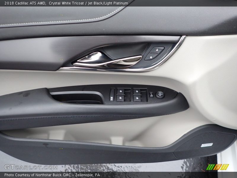 Crystal White Tricoat / Jet Black/Light Platinum 2018 Cadillac ATS AWD