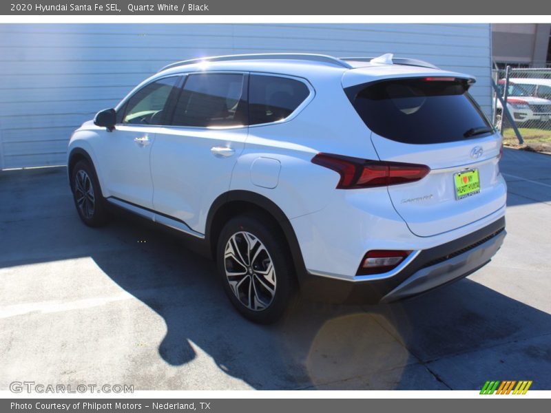 Quartz White / Black 2020 Hyundai Santa Fe SEL