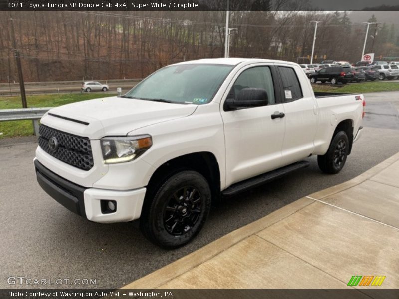 Super White / Graphite 2021 Toyota Tundra SR Double Cab 4x4