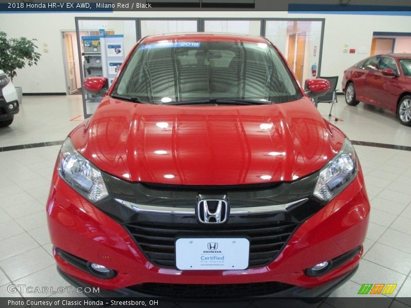 Milano Red / Black 2018 Honda HR-V EX AWD