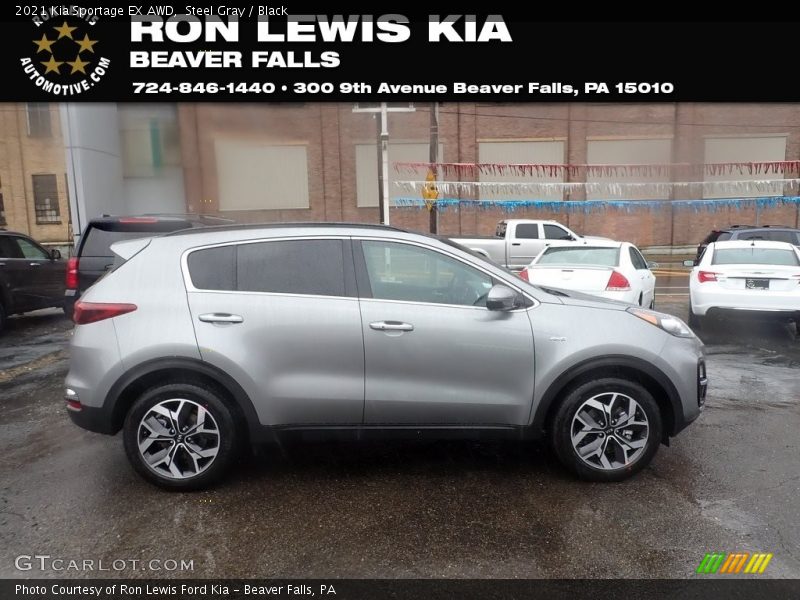 Steel Gray / Black 2021 Kia Sportage EX AWD