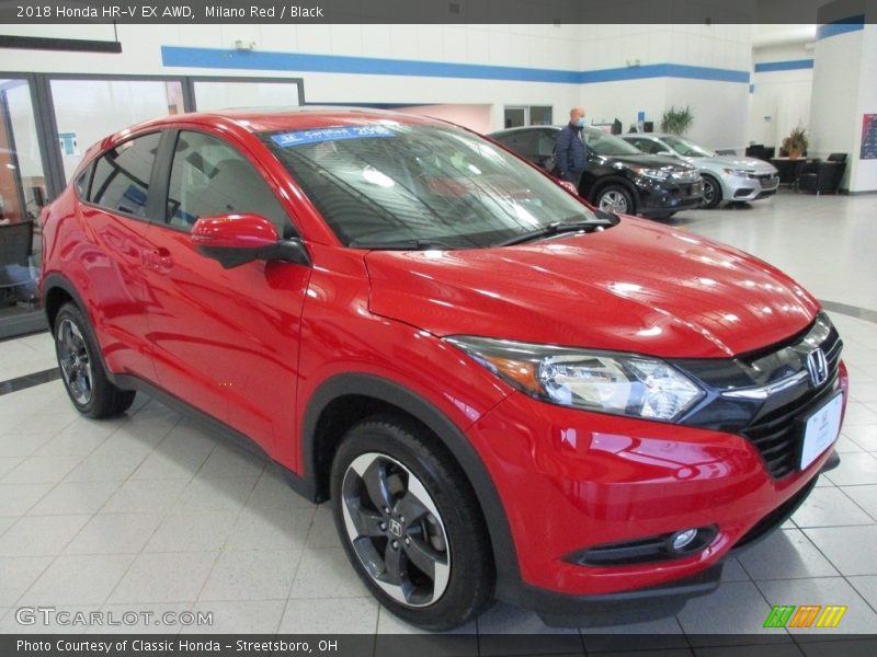 Milano Red / Black 2018 Honda HR-V EX AWD