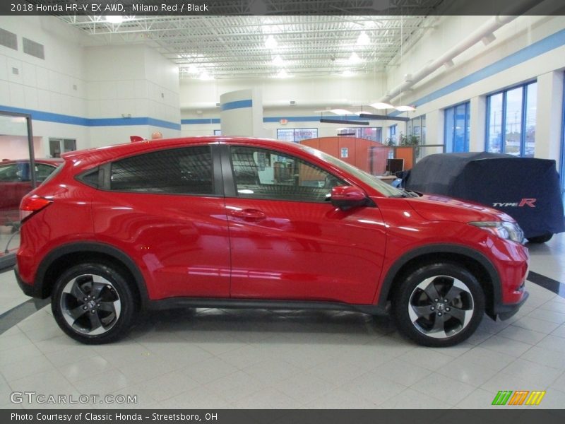 Milano Red / Black 2018 Honda HR-V EX AWD