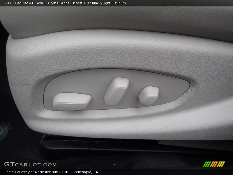 Crystal White Tricoat / Jet Black/Light Platinum 2018 Cadillac ATS AWD