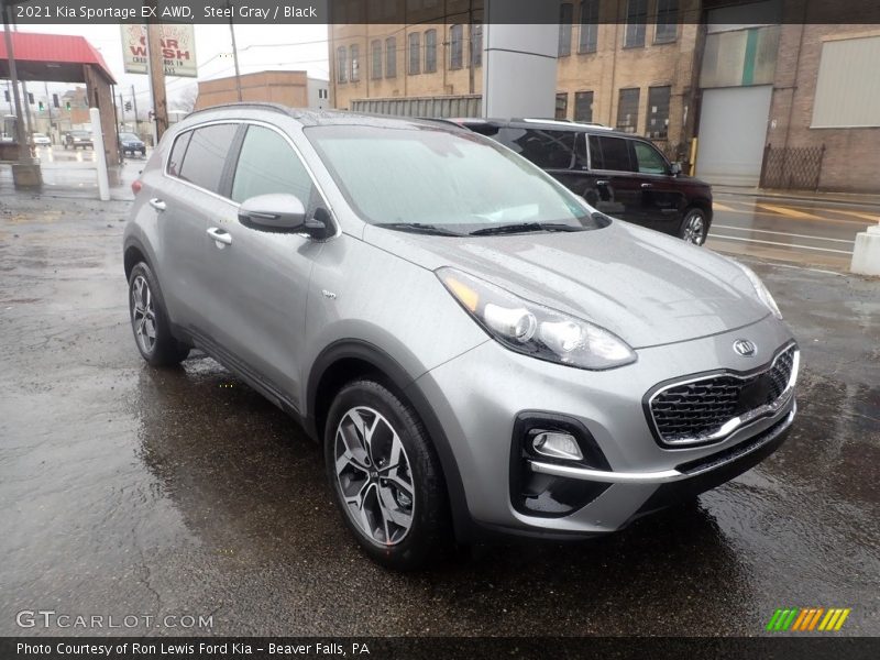 Steel Gray / Black 2021 Kia Sportage EX AWD