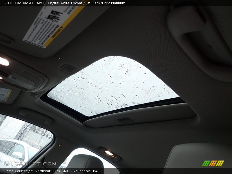 Crystal White Tricoat / Jet Black/Light Platinum 2018 Cadillac ATS AWD