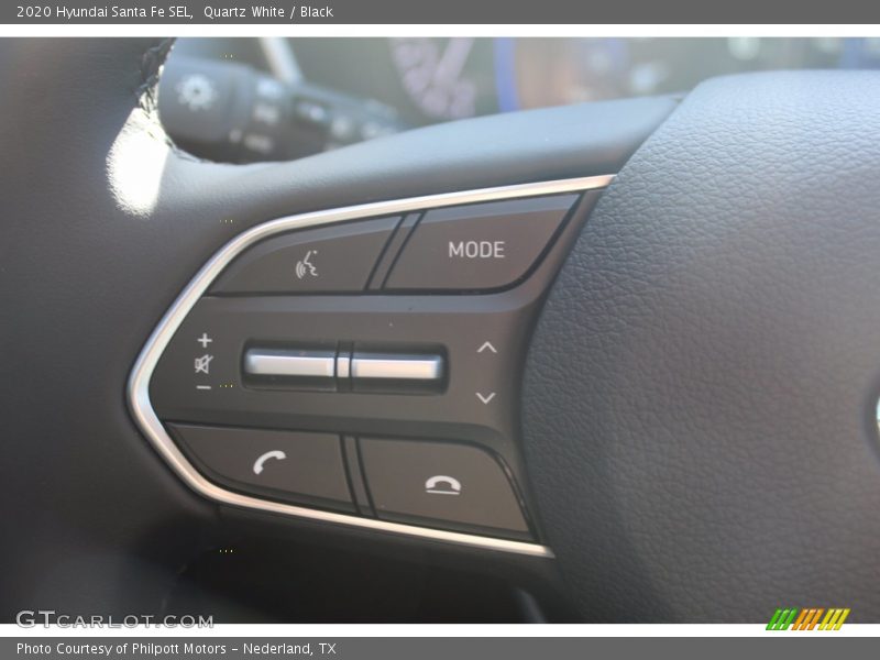 Quartz White / Black 2020 Hyundai Santa Fe SEL