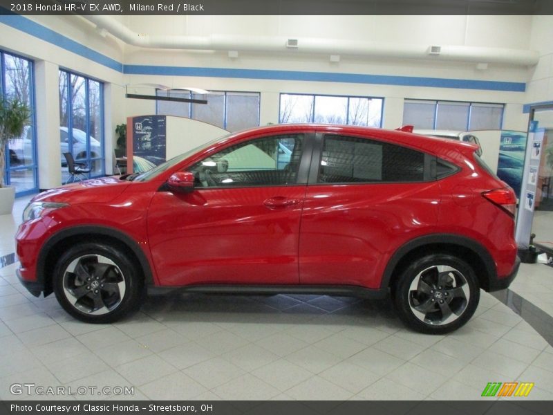 Milano Red / Black 2018 Honda HR-V EX AWD