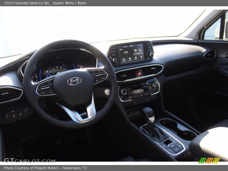 Quartz White / Black 2020 Hyundai Santa Fe SEL