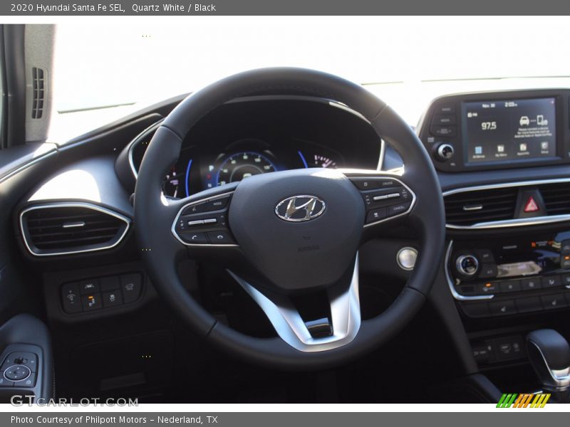 Quartz White / Black 2020 Hyundai Santa Fe SEL