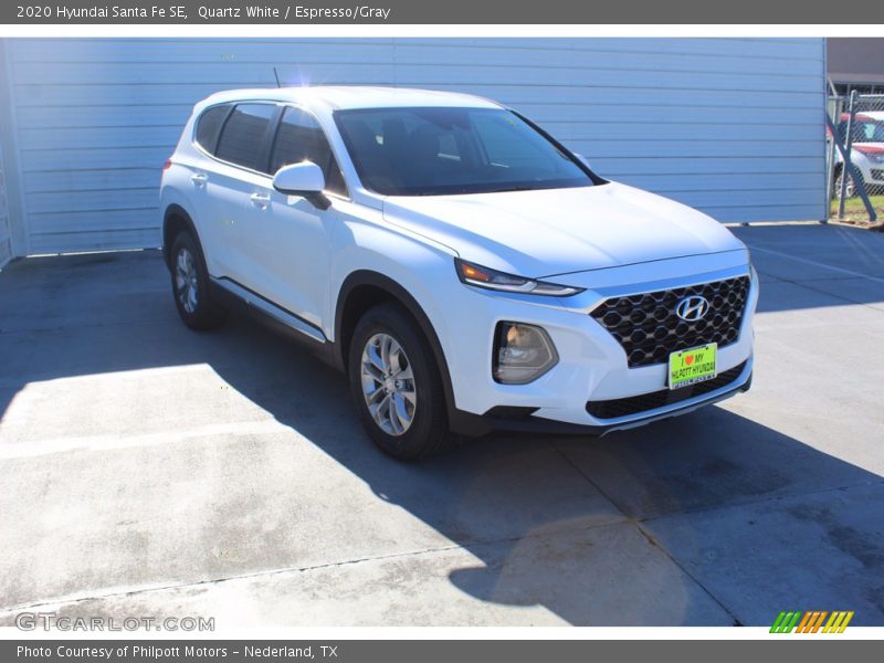 Quartz White / Espresso/Gray 2020 Hyundai Santa Fe SE