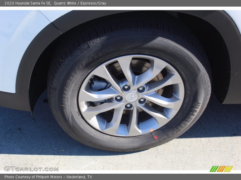 Quartz White / Espresso/Gray 2020 Hyundai Santa Fe SE