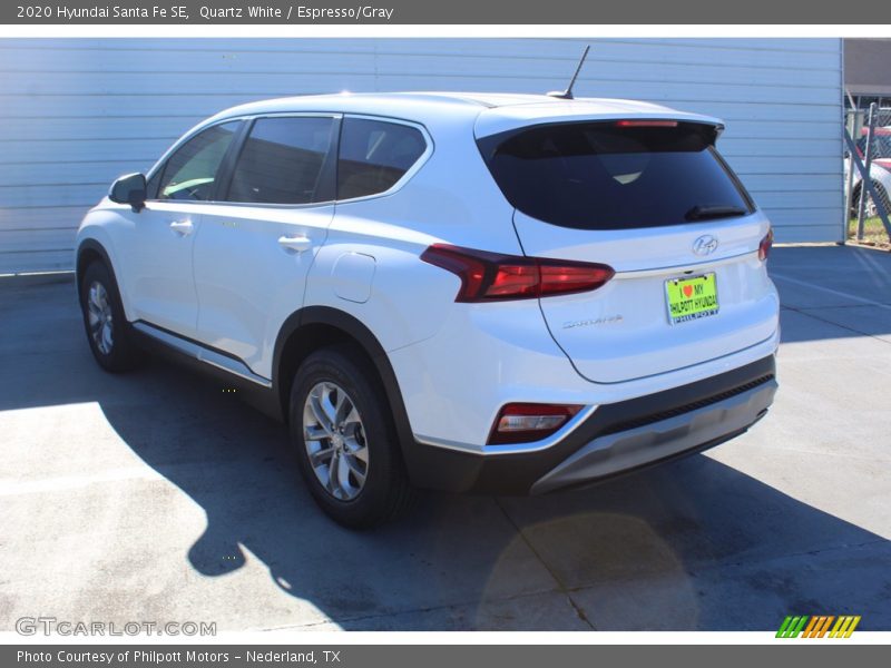 Quartz White / Espresso/Gray 2020 Hyundai Santa Fe SE